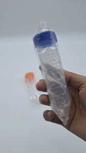 แพ็คชิ้นเดี่ยว 50ml หลอดใส่ตัวอย่าง ฝาสีฟ้า/สีส้ม (ปราศจากเชื้อ) 50ชิ้น/pack และ individual