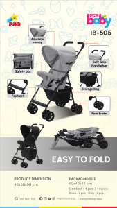 Kereta Bayi Spacebaby SB202 Buggy 6-36 Bulan 1 Posisi Duduk Mudah Dilipat & Ringkas Stroller Bayi