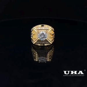 N1186 Nhẫn nam có lót lòng đính đá CZ cao cấp UHA