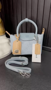 Túi Đeo Chéo Đeo Vai Chl 0 Màu Xanh Jean Tiểu Thư Size 19cm (Auth Tuồn)