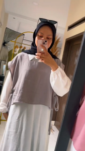 Terlaris! gamis dress outer ismi Outer motif terbaru 2025 Bahan crinkle model baru terlaris kekinian