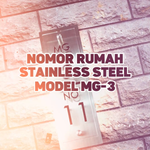 Nomor Rumah Stainless Kombinasi Akrilik Minimalis MG3 Backlighting