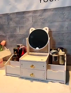 [MẪU HOT 2023] Kệ đựng mỹ phẩm tủ mỹ phẩm mini có gương bạc cao cấp đa năng thiết kế sang trọng tiện lợi cho phòng ngủ Kệ mỹ phẩm kệ son kệ để đồ trang điểm