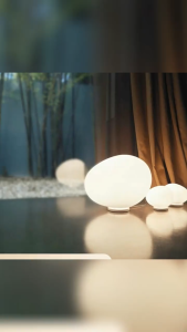 Đèn Bàn Bắc Âu Hình Viên Đá Đèn Bàn Thủy Tinh Hiện Đại Thiết Kế Ý