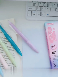 BF-A100 Pulpen ST Cepat Kering 0.5MM Pulpen Mekanik Cetekan Pena Netral / Retractable Pen Student