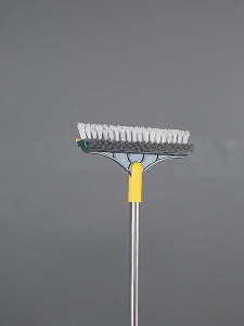 SG [IN STOCK]3 In1 Floor Cleaning Brush Toilet Crevice With Long Handle V Shape Crevice Cleaning Stiff Bristles For Tile Grout Cleaner Brush
