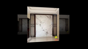 Nền tường phong cách Trung Hoa bình phong gỗ cắt CNC09 - Nội thất lắp ráp Viendong Adv