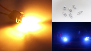 1pcs T10 W5W Car and Motorcycle Peanut Light Interior Bulb 2LED Car Tail Light Wedge Top Light Parking Light 12V