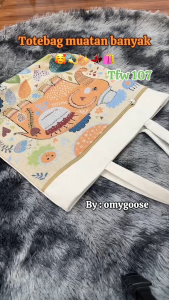 OMYGOOSE TAS TOTE BAG WANITA / TOTE KANVAS WANITA / TOTEBAG MOTIF /TOTE KANVAS / TFW 0107