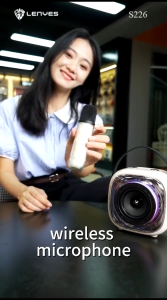 LENYES S226 KTV RGB LED Light Wireless Speaker + Microphone Karaoke Bluetooth 5.3 Mini Portable