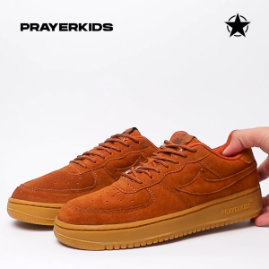 Prayer Kids Sepatu Kasual Pria Wanita Owl x Ora Tan Fashion - Full kulit Suede