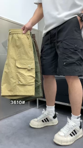 ผู้ชายกางเกงขาสั้นผ้าไหมน้ำแข็งฤดูร้อนกางเกงบางแฟชั่นหลวมอเนกประสงค์ตรงกางเกงลำลองขนาดใหญ่