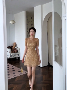 ZYHT EraVogue Váy nữ Váy đen Váy hình chữ A Váy Sequin Váy công sở Váy Hiso Váy cổ điển Váy công sở Váy dự tiệc Váy dạ hội 21319