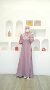 IRNANDA Gamis Ayana Izumi Premium Polos Wanita Dewasa Remaja Busui Wudhu Friendly Kantong Kancing Size M L XL Daily Dress Home Dress Baju Muslimah Elegan
