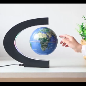 Globe Version With Led Light / Pajangan Meja Globe Melayang / Magnetic Levitation Floating 360°