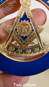 1-inch and 3inches Black gold blue gold Metal Mason Fraternity Emblem PAST MASTER Freemasonry Badge
