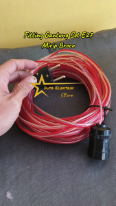 Fitting Lampu Gantung Set Mirip Broco Kabel Transparan 2 x 30 Panjang Kabel 1 - 20 Meter