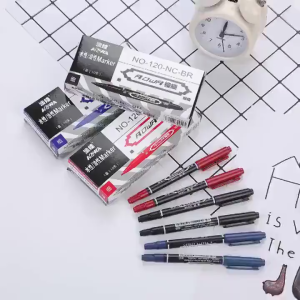 Pulpen Spidol permanen 2in1 / Spidol Marker 2 Fungsi（Tidak permanen untuk plastik）