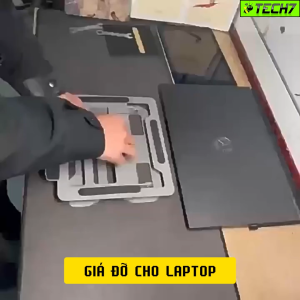 Giá Đỡ kim loại cho laptop máy tính bảng hỗ trợ tản nhiệt và điều chỉnh độ cao góc máy