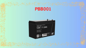 12V 7.2Ah SLA Sealed Lead Acid Battery for Alarm and Door Access Control Power Backup use PBB001