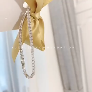 Fashion 925 Sterling Silver Full CZ Diamond Bracelets For Women Ladies Wedding Party Engagement Link Bracelet Jewelry