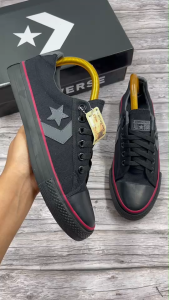 รองเท้า CV สีดำล้วน ผ้าใบผู้ชายผู้หญิง ใส่ลำลอง ใส่เดินเที่ยว สินค้าขายดี