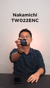 Nakamichi TW022 ENC TWS Earphone Full Bass Earbuds Bluetooth IPX4 Anti Keringat