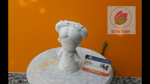 Tượng thạch cao tô màu Công Chúa Cách Cách 17cm S6 (Không kèm màu)