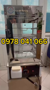 Tủ Hấp Bánh Bao giữ nóng trưng bày có chế độ tự ngắt khi hết nước 5 tầng nhập khẩu