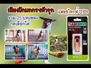 แฟลชไดร์ฟเสียงฝึกนกกรงหัวจุก สำนวนพิเศษเพลงลากหวายขั้นเทพ มีให้เลือก 25 บทเพลง