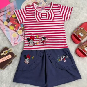 Miss Mini 2240 Pakaian Setelan Baju Set Celana Anak Perempuan 1-8 Tahun Fashion Trendy Model Baru Harga Murah Kaos Anak Cewek