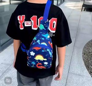 Kids Bags Unicorn Dinosaur Pattern Cute Crossbody Chest Bag Sling Bag Casual Shoulder Travel Sling School Bag