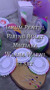 6 Set Jarum Pentul Bulat Warna Warni / Jarum Hijab Bunder Anti Karat