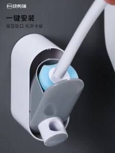 【READY STOCK】Modern Disposable Toilet Brush Quick Drain Cleaning Disposable Silicone Toilet Bowl Brush Cleaner Berus Toilet Tandas Viral Pakai Buang Berus Jamban With Pencuci 一次性馬桶刷