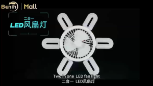 E27 60W Kipas Langit-langit LED & Lampu LED Lipat 2 In 1