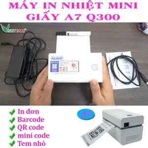 Máy in nhiệt máy in đơn hàng khổ giấy A6A7 tem mã vạch hóa đơn giấy in nhiệt tự dính Model Q300/ POS-9200