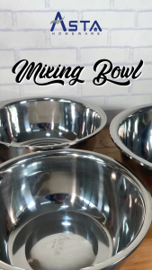 Baskom Stainless Steel Mixing Bowl Asta Tebal Serbaguna