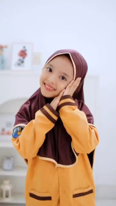 hijab anak sd kelas 1-6 jilbab sd list merah dan jibal sd pramuka