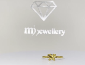 MJ Jewellery 375/9K Gold Mini Butterfly Ring C005