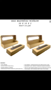 Dus Brownies 30X10 Bahan 310 Gsm (Isi 20 Pcs--B.W29K3)
