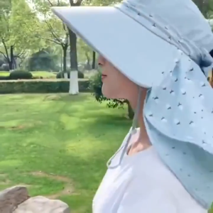 Topi Visor Lipat Wanita Anti UV Lebar / Topi Pantai Cadar / Topi Anti Panas / Topi Cadar/  Topi Masker FHA11