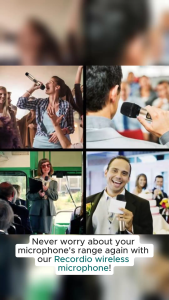 GAW-009B UHF Dual automatic frequency locking Detachable large capacity lithium battery wireless microphone with Receiver