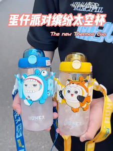 Bình nước tritan cho bé hoạt hình dễ thương cho bé 650ML