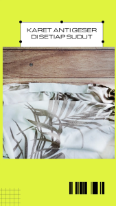 Sprei katun motif flower leaf aesthetic anti geser king size LP
