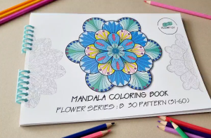 B สมุดระบายสี Mandala ศิลปะสร้างสมาธิ เล่ม2(ฺB)กระดาษหนา180แกรม A4-30 ลวดลายไม่ซ้ำ
