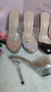Guốc cao gót nữ quai trong gót nhọn cao 12p guốc quai trong gót trong