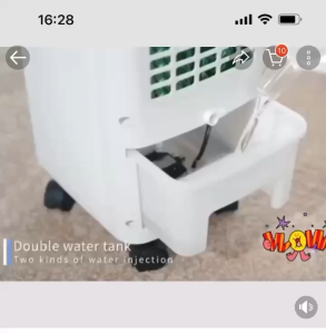 fgSmall air conditioning fan chiller Household refrigeration floor fan moving leafless water cooled air small air conditioner Air cooler