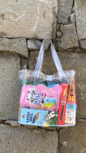 ISI 5 PCS (20x20x10) 0.13 CUSTOM Tas Ulang Tahun Mika Transparan CUSTOM Stiker Murah Goodybag Ultah