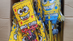 Mainan Anak Gerak Goyang Wayang Upin Ipin Spongebob 10 Pcs