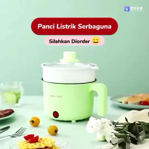 EXTRA DISKON FRYING PAN Rice Cooker Mini Magic com 600W + Steamer  Panci Listrik Multifungsi Electric Cooker MINI FREE STEAMER Panci Elektrik Travel Portable